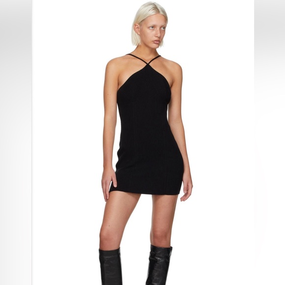 Anna Quan Tanesha Black Knit Ribbed Dress - Picture 7 of 15